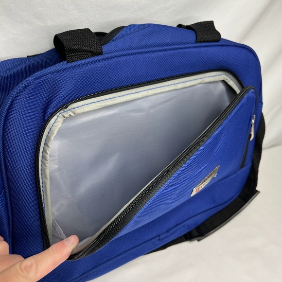 New Royal Blue Moda Design Carry On Travel Bag With Shoulder Strap - Picture 13 of 14